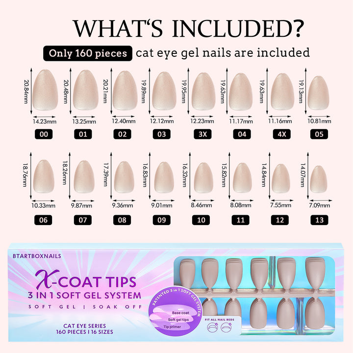 Cat Eye X-Coat Tips® - Almendra