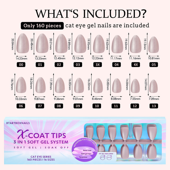 Cat Eye X-Coat Tips® - Almendra