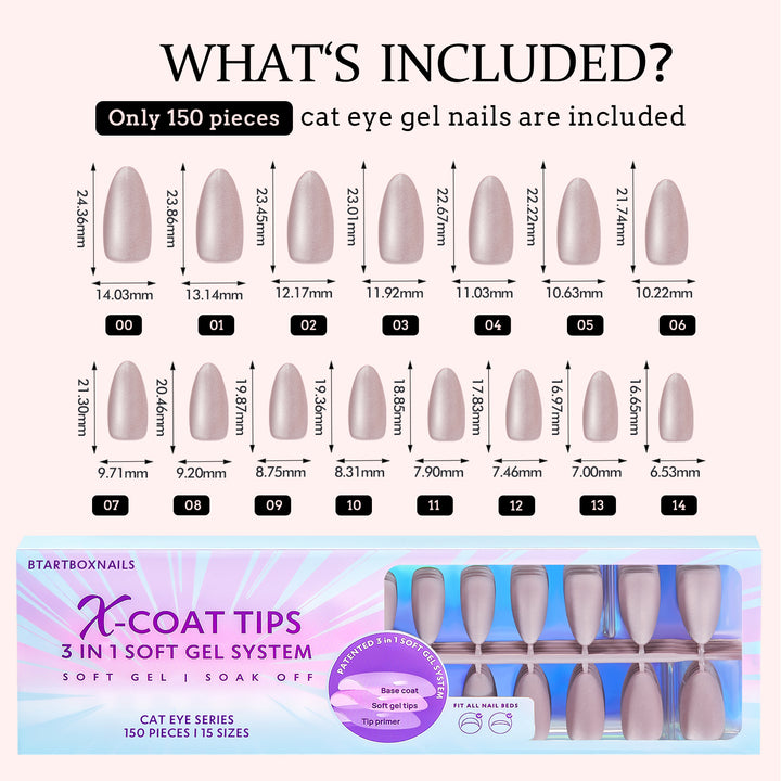 Cat Eye X-Coat Tips® - Amande