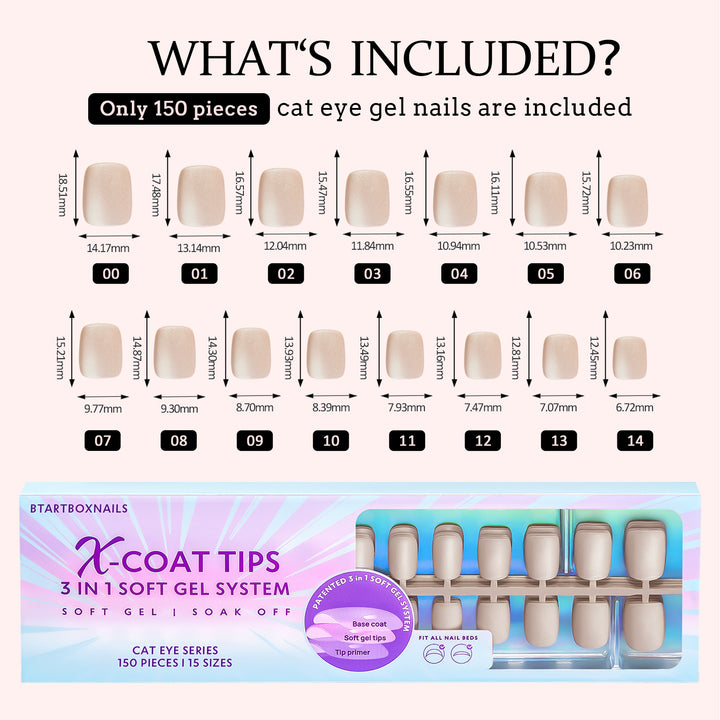 XCOATTIPS® Cat Eye  - Extra Short Square