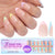 French X-Coat Tips® - Nude Short Almond Pastel Tips - 150pcs 15 sizes