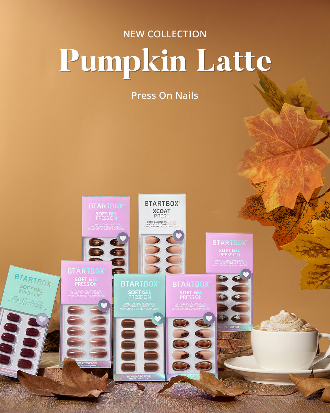 Pumpkin Latte Series Press On Nails