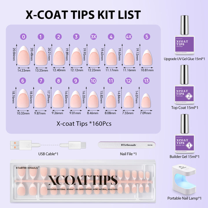 XCOATTIPS® French Kit - Short Almond