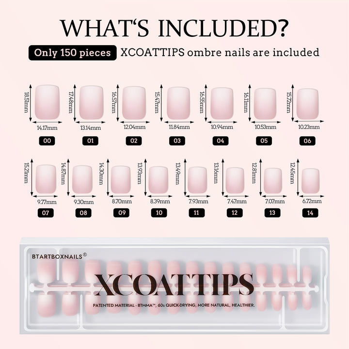 XCOATTIPS® Ombré - Extra Short Square