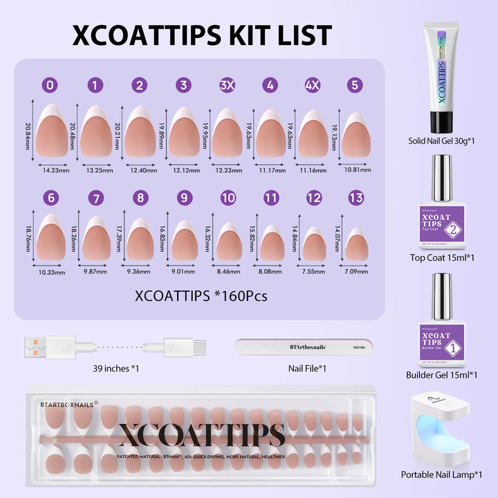 XCOATTIPS® French Kit - Short Almond