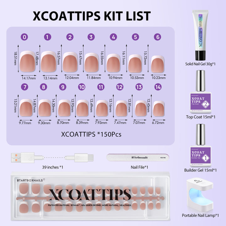 XCOATTIPS® French Kit - Extra Short Square