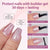 Cat Eye X-Coat Tips® - Pink Medium Almond 150 pcs - 15 sizes