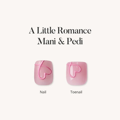 Un pequeño romance Mani & Pedi uñas postizas adhesivas