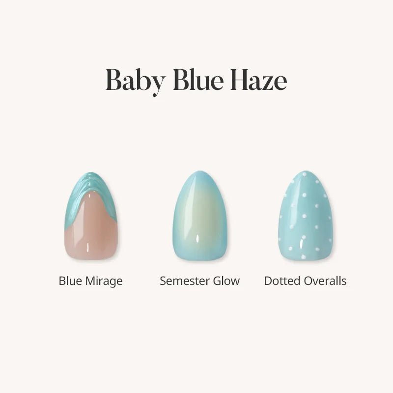 Baby Blue Haze Press On Nails