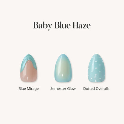 Baby Blue Haze Press On Nails