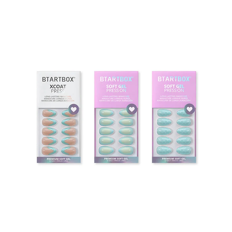 Baby Blue Haze Press On Nails