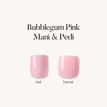 Unghie finte Bubblegum Pink per mani e piedi