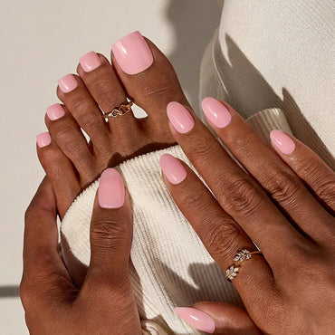 Bubblegum Pink Mani & Pedi Press On Nails