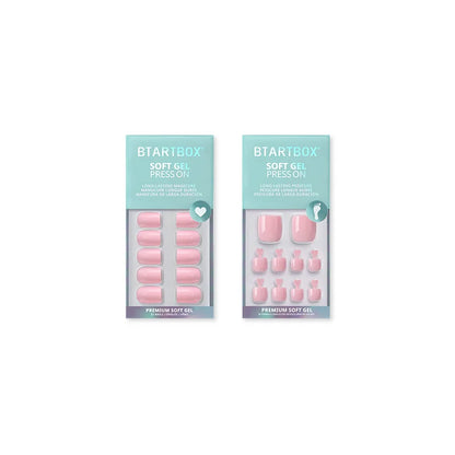 Unghie finte Bubblegum Pink per mani e piedi