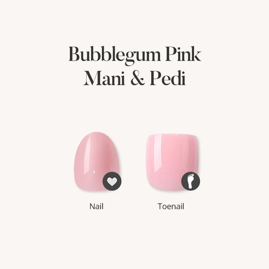 Bubblegum Pink Mani & Pedi Press On Nails