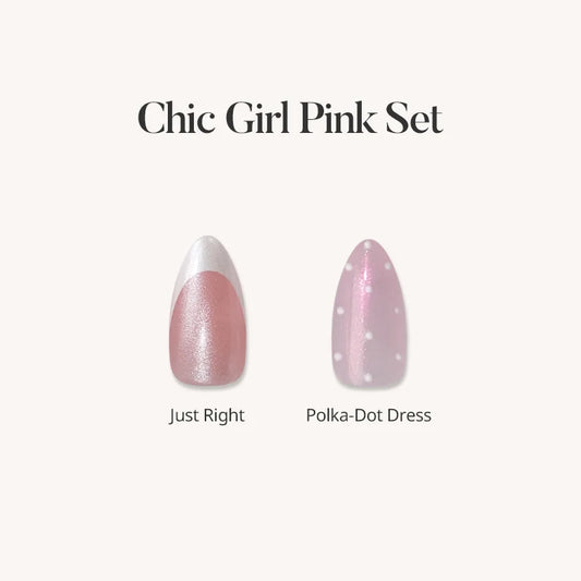 Chic Girl Pink Set Press On Nails