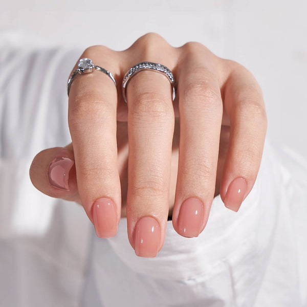 Uñas de almendra y canela - Presione sobre las uñas