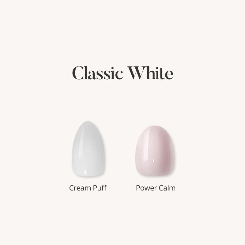 Unghie finte classiche bianche adesive
