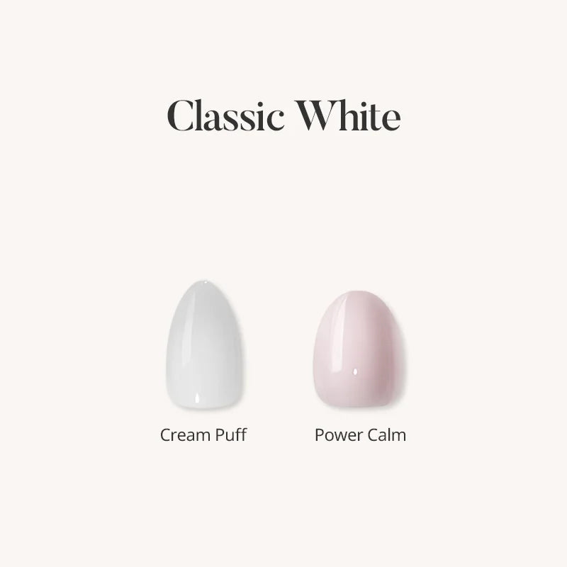 Uñas postizas clásicas blancas