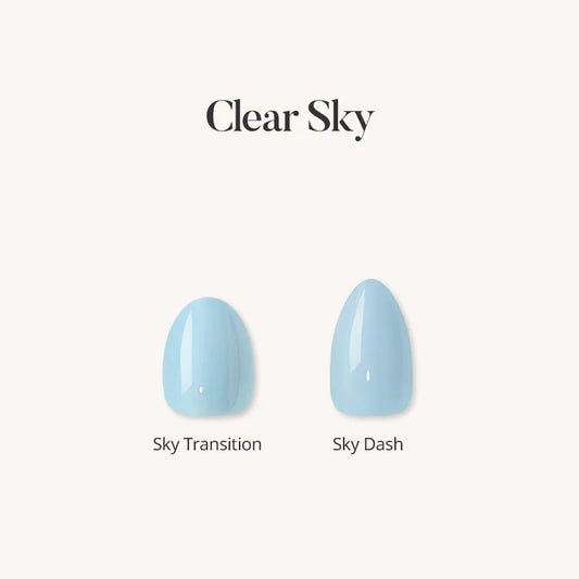 Clear Sky Press On Nails