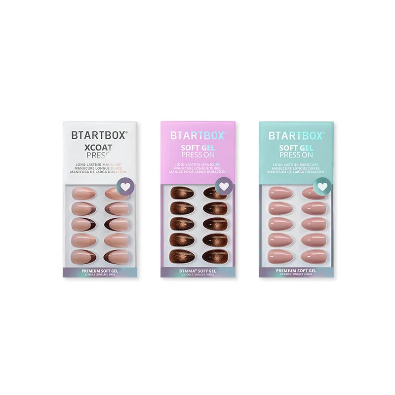 Coffee Almond Trio Set Press On Nails
