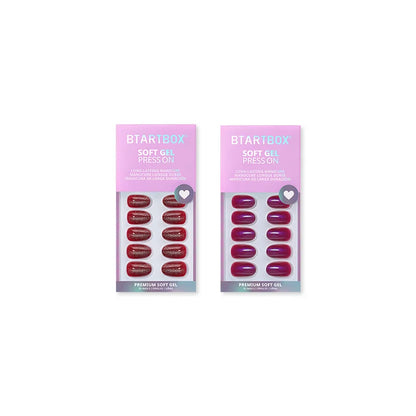 Crimson Glimmer Press On Nails