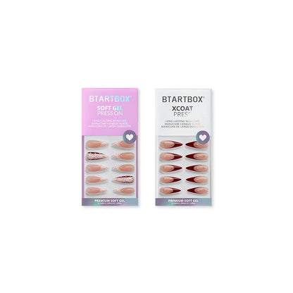 Crimson Stiletto Duo Press On Nails