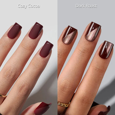 Dark Tone Square Set Press On Nails