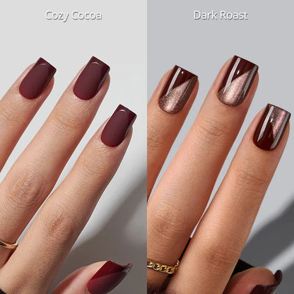 Dark Tone Square Set Press On Nails