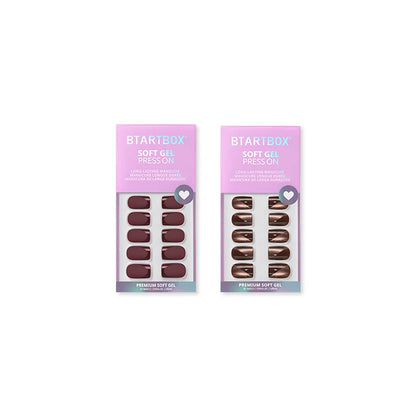 Dark Tone Square Set Press On Nails