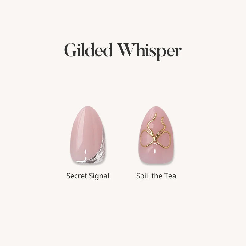 Gilded Whisper Press On Nails