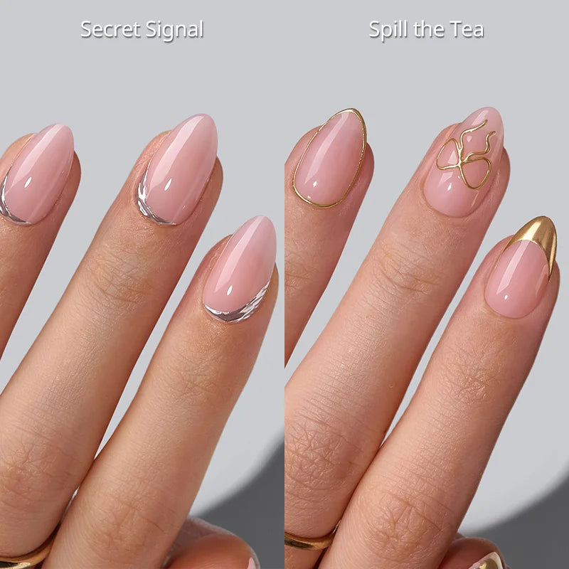 Gilded Whisper Press On Nails