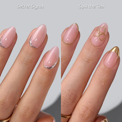 Gilded Whisper Press On Nails