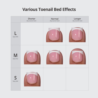 XCOATTIPS® Toe Nail - Sharp Square Black Tips