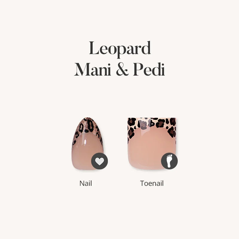 Leopard Mani & Pedi Press On Nails