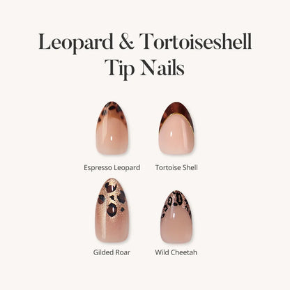 Leopard- und Schildpatt-Spitzen Nägel zum Aufkleben