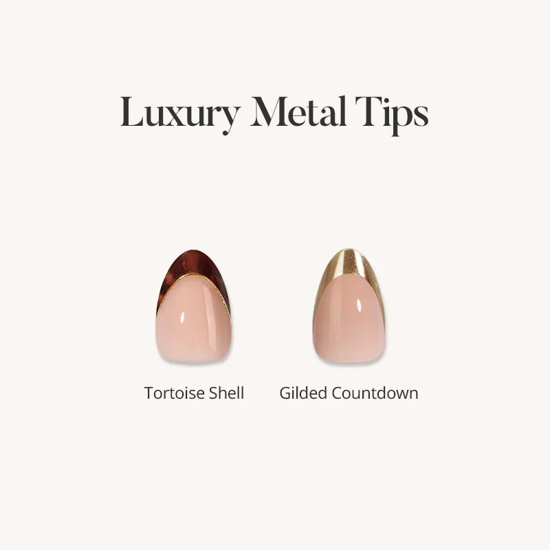 Luxury Metal Tips Press On Nails
