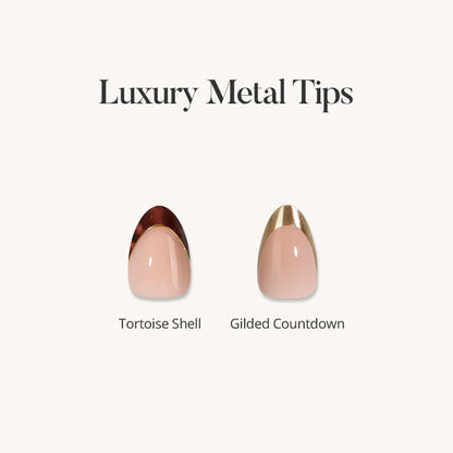 Luxury Metal Tips Press On Nails