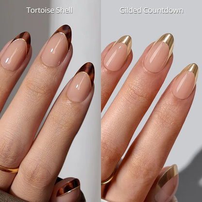 Luxury Metal Tips Press On Nails