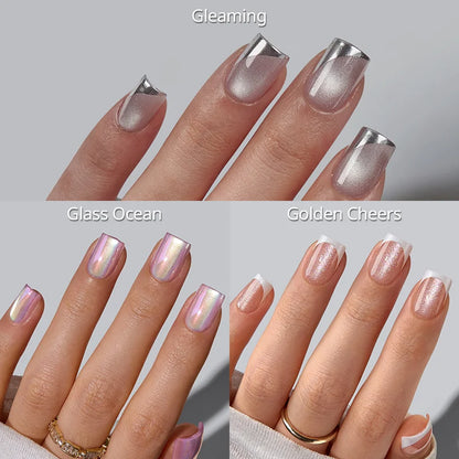 Mercury Sheen Press On Nails