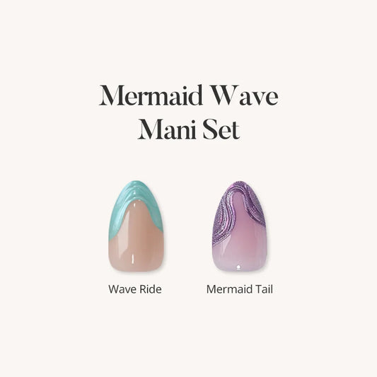 Mermaid Wave Press-On-Nägel