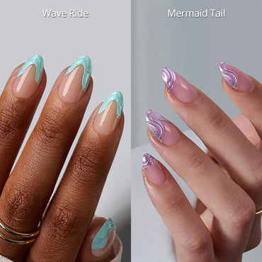Mermaid Wave Press-On-Nägel