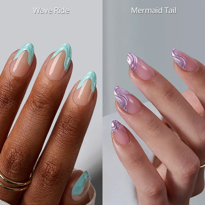 Unghie finte adesive Mermaid Wave