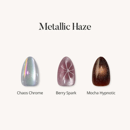 Metallic Haze Press On Nails