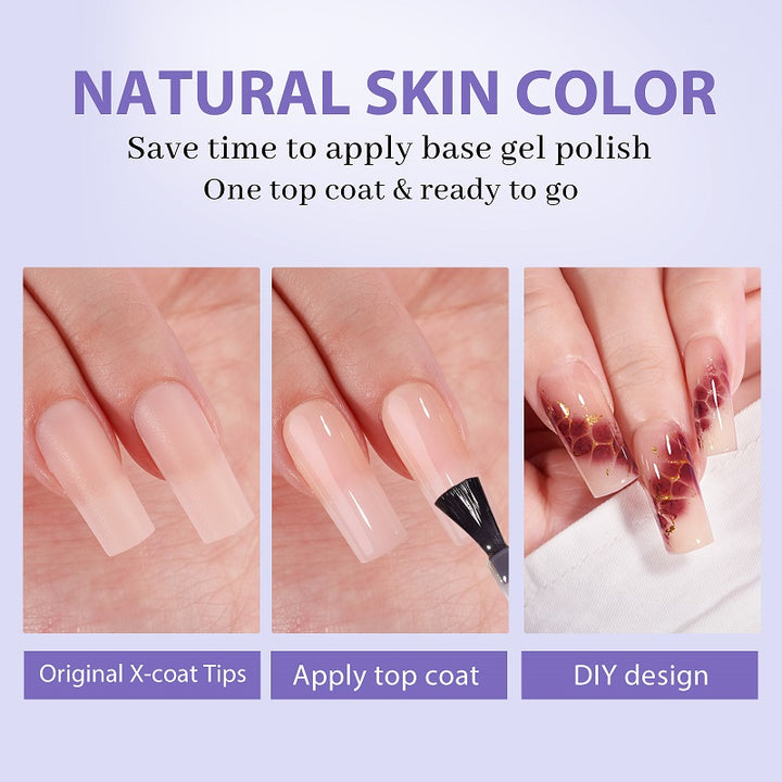 X-Coat Tips®Natural - Mix Colored Square