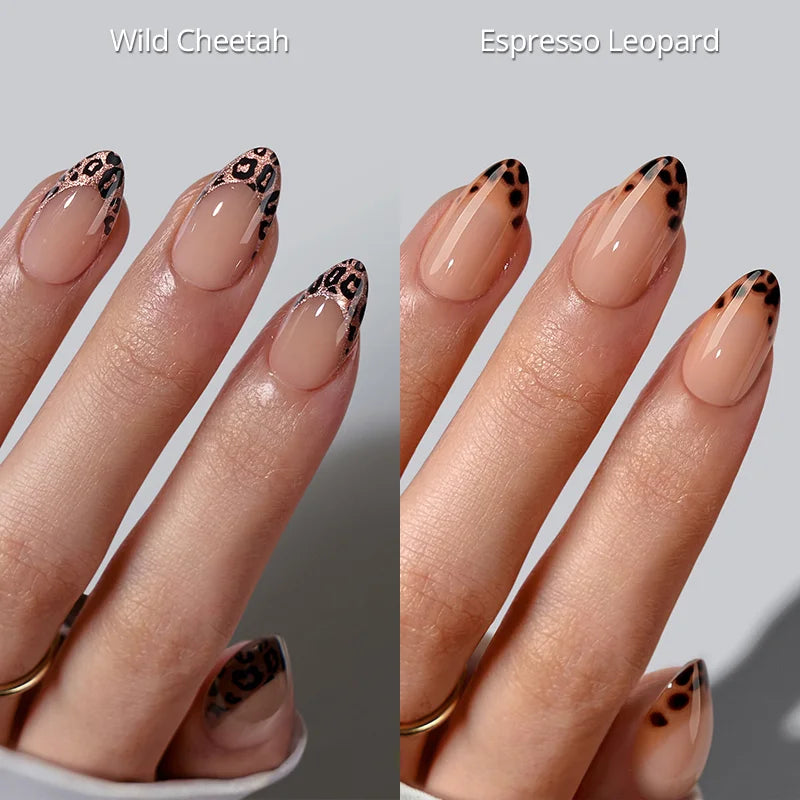 Noir Spots Elegance Press On Nails