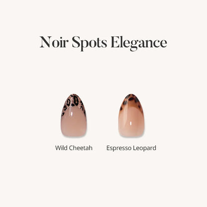 Noir Spots Elegance Press On Nails