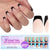 French X-Coat Tips® - Nude Short Coffin Black Tips 160pcs - 16 sizes