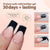 French X-Coat Tips® - Nude Short Coffin Black Tips 160pcs - 16 sizes