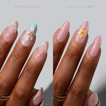 Ocean Bloom Duo Press On Nails